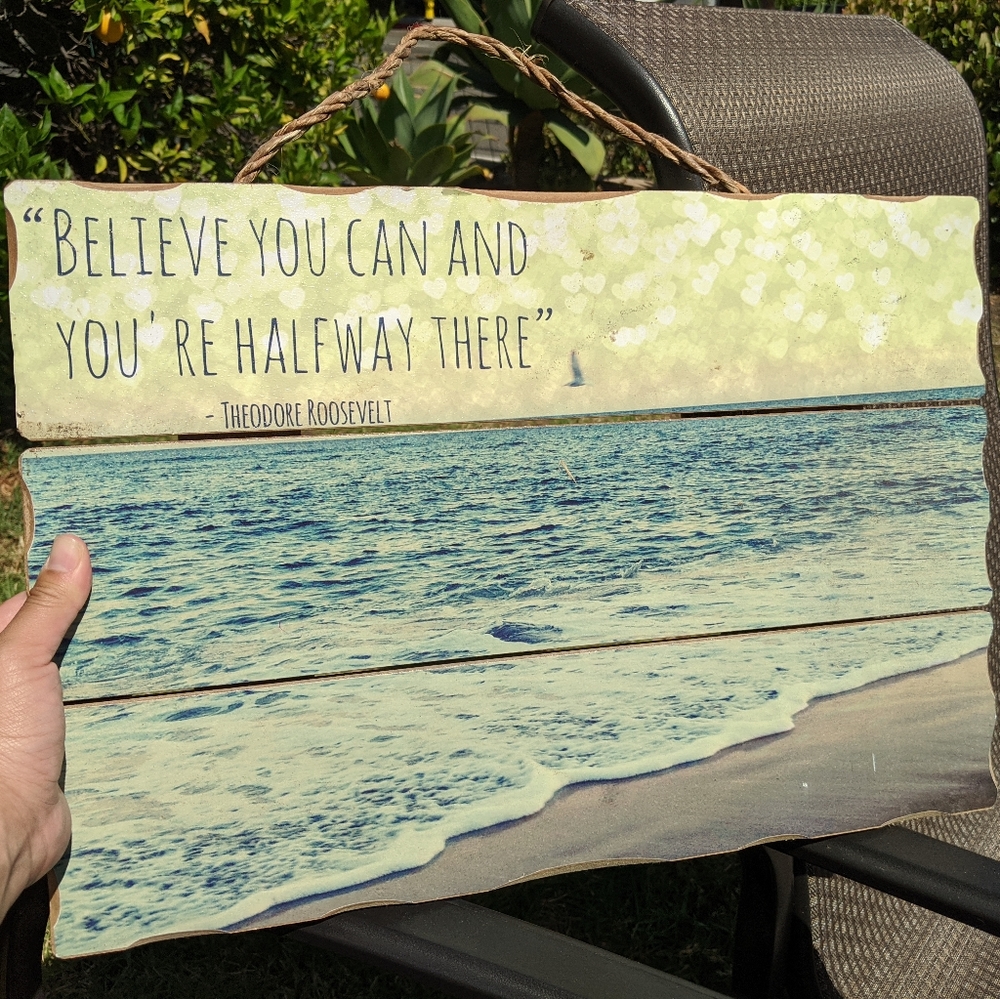 Room decor: Theodore Roosevelt Quote on Wood